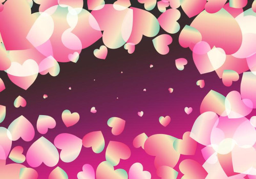 Pink Purple and White Valentines Card Background Vector Graphic