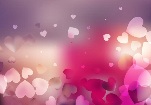 Pink Purple and White Valentines Day Heart Background Vector Image