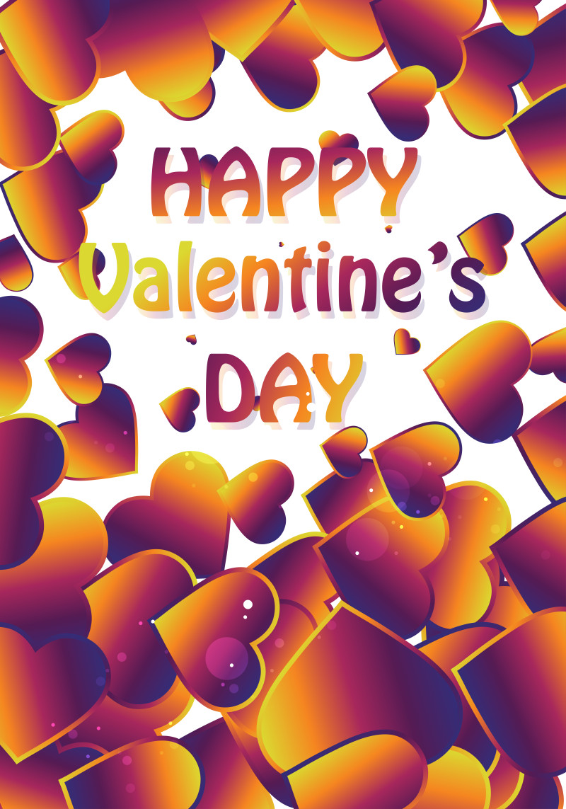 Purple Orange and White Romance Background Vector