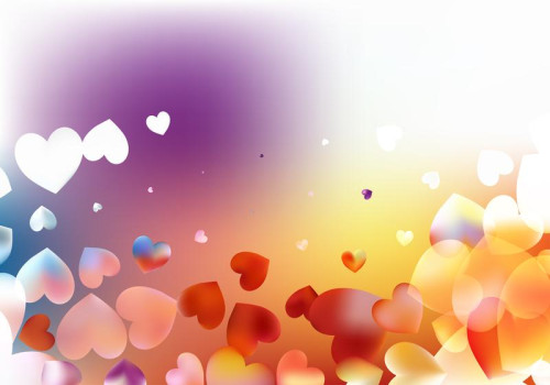 Purple Red and Orange Valentines Day Background Vector Graphic