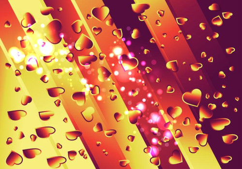 Purple Red and Orange Valentines Background Vector Image