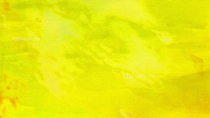 Bright Yellow Watercolor Background Texture