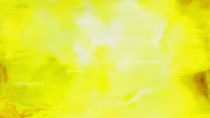 Bright Yellow Watercolor Texture Background