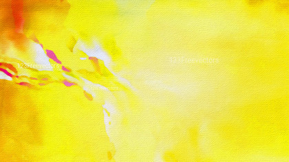 Yellow Grunge Watercolour Texture Background
