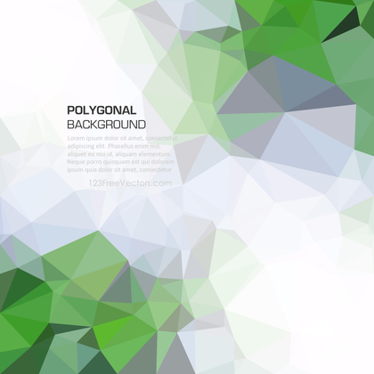 Abstract Green Polygonal Triangular Background