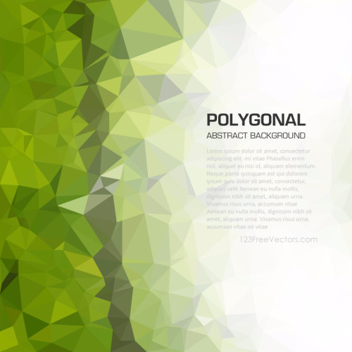 Green Abstract Polygonal Triangular Background Clip Art