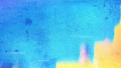 Blue and Yellow Grunge Watercolor Background