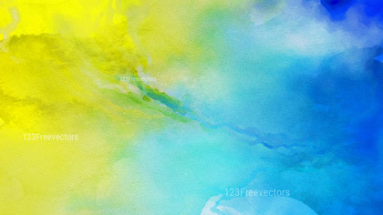 Blue and Yellow Grunge Watercolour Texture Background