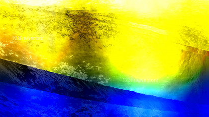 Abstract Blue and Yellow Painted Background