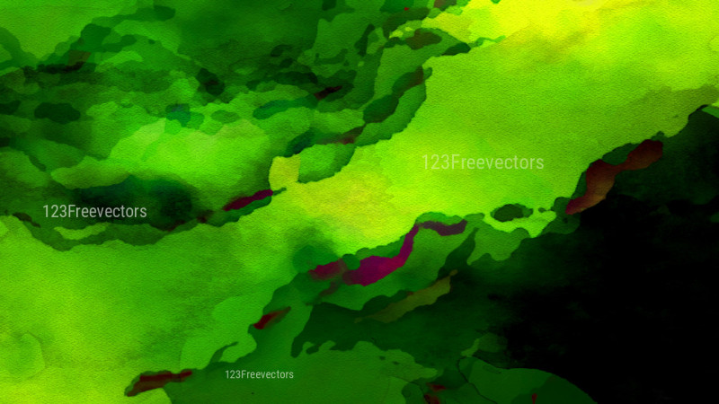 Black Green and Yellow Watercolor Texture Background Image