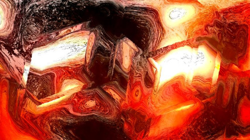 Abstract Black Red and Orange Paint Background Image