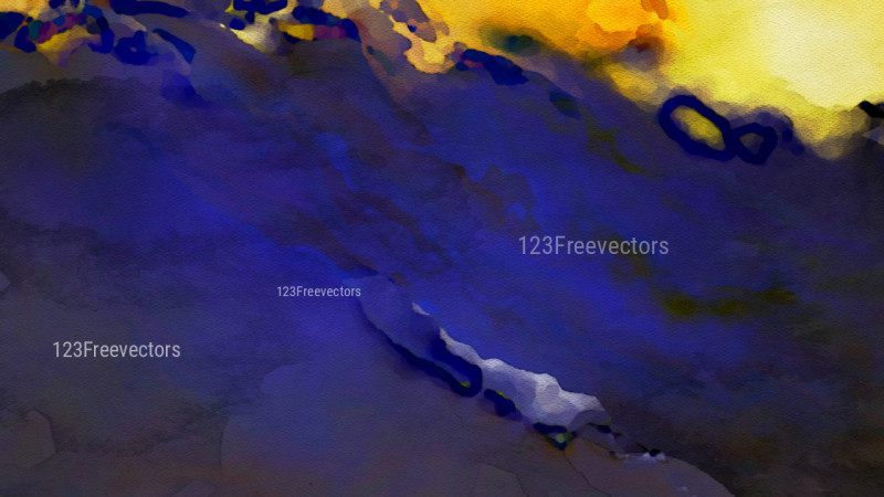 Blue Yellow and Black Watercolor Background Design
