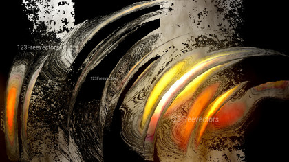 Abstract Yellow Orange and Black Painting Texture Background Image
