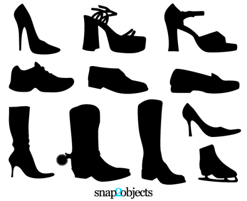 Free Shoe Vectors Silhouettes