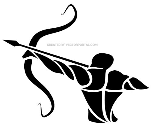 Sagittarius Zodiac Sign Vector Graphics
