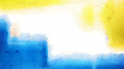 Blue Yellow and White Watercolor Texture Image
