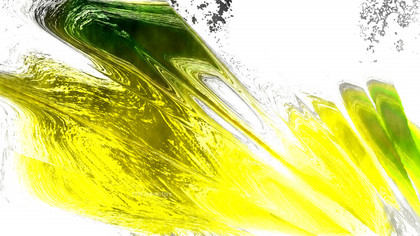 Abstract Green Yellow and White Painting Background