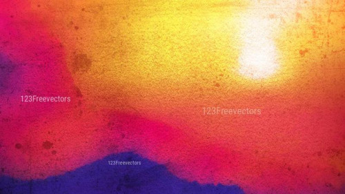 Pink Blue and Orange Aquarelle Background Image