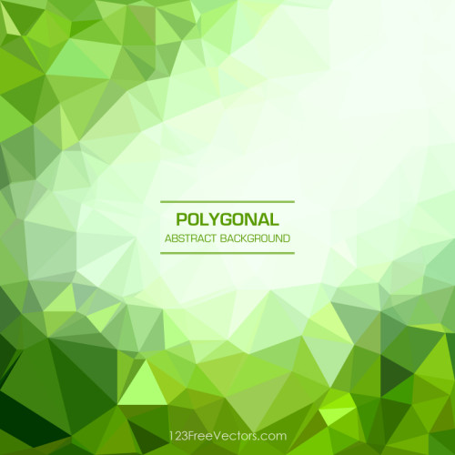 Green Abstract Geometric Polygon Background Clip Art