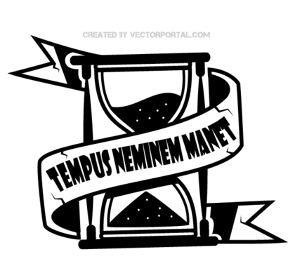 Tempus Nemini – Time Waits for No One Vector Illustration