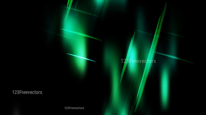 Abstract Green and Black Futuristic Glowing Stripes Background Design