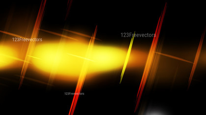 Abstract Yellow Orange and Black Futuristic Tech Glowing Stripes Background