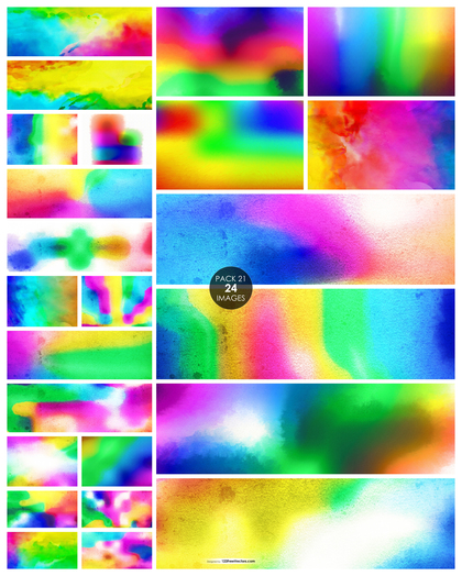 24 Colorful Watercolor Background Pack 21