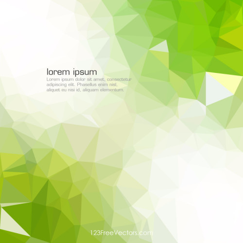 Polygonal Triangular Light Green Background Clip Art