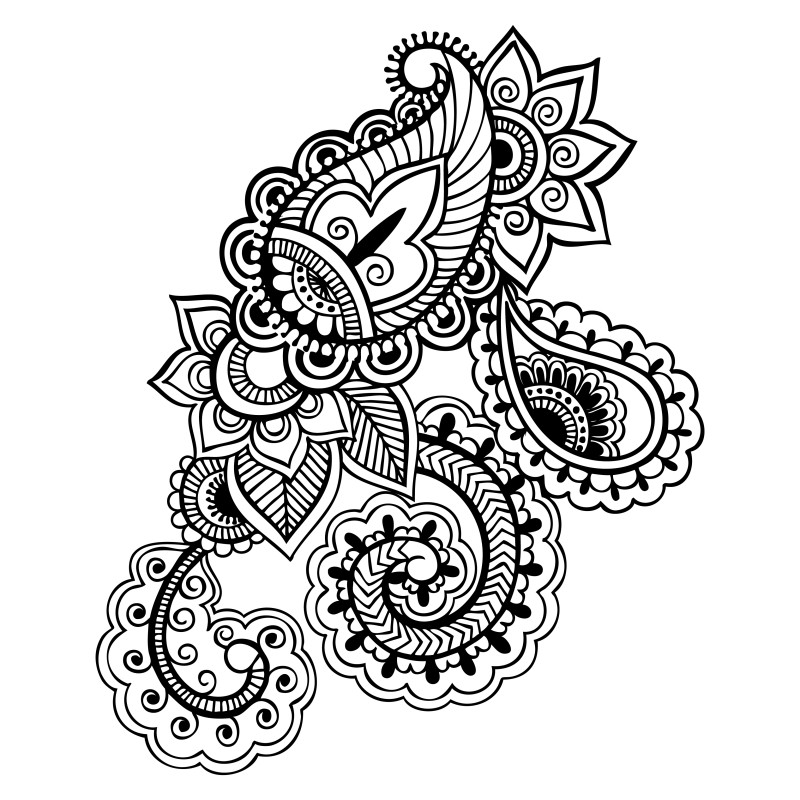Hand Drawn Paisley Design Image