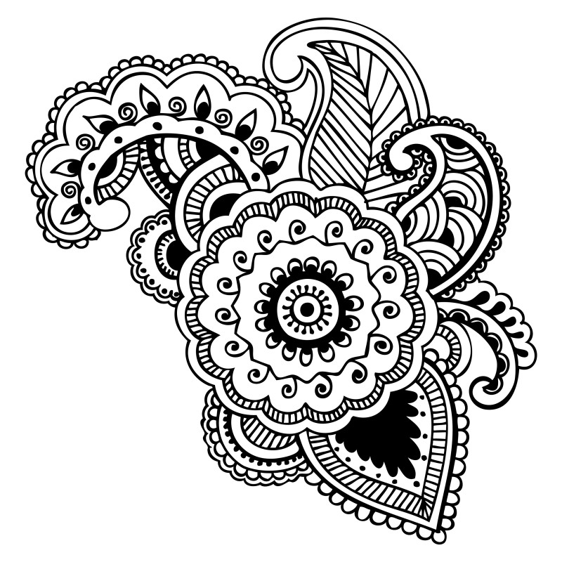 Hand Drawn Paisley Vector Image
