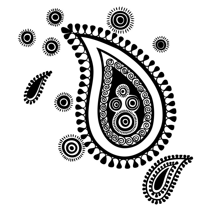 Hand Drawn Paisley Vector