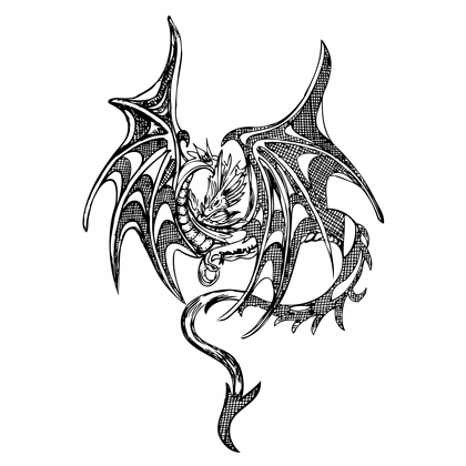 Hand Drawn Dragon Vector Image