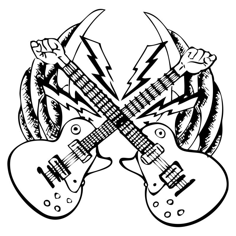 Hand Drawn Music Guitar Image
