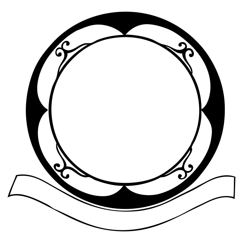 Hand Drawn Floral Circle Frame Vector Image