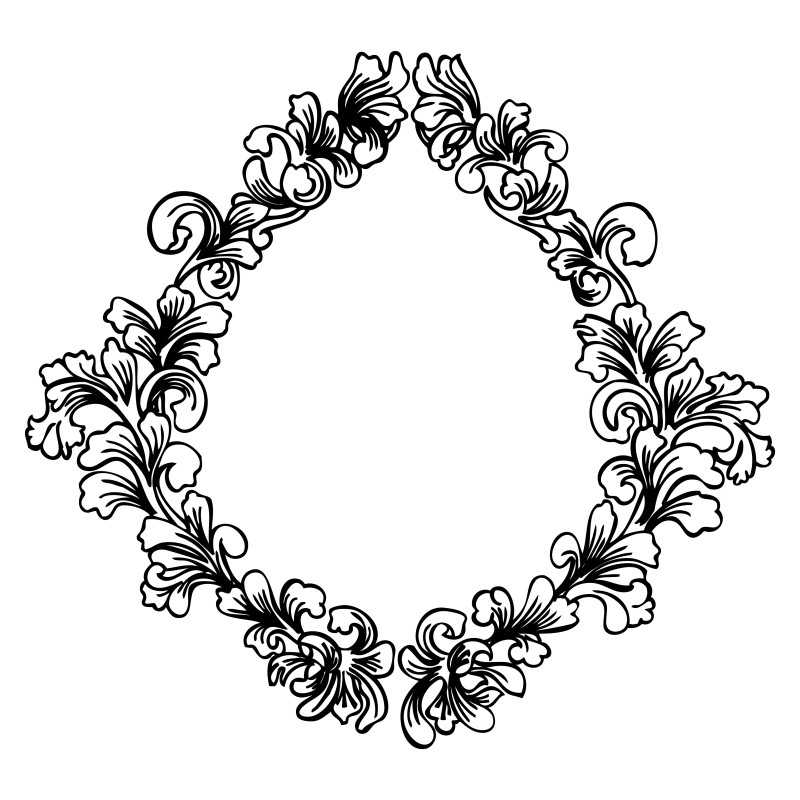 Hand Drawn Floral Frame Vector Image
