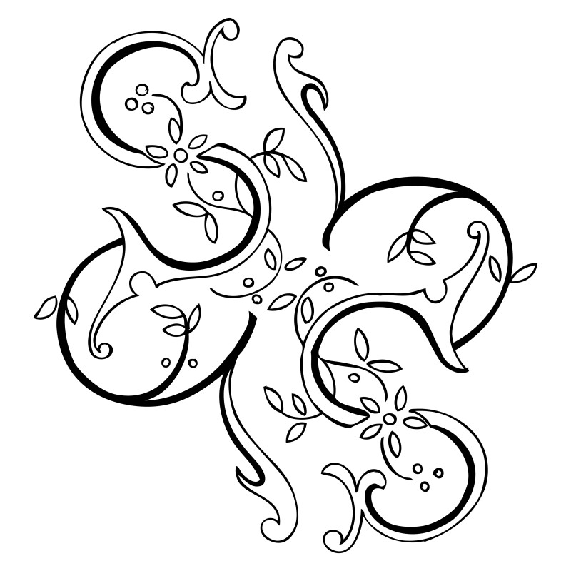 Hand Drawn Floral Design Vector Image