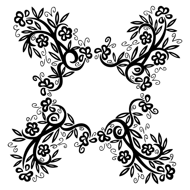 Hand Drawn Floral Ornament Vector Image