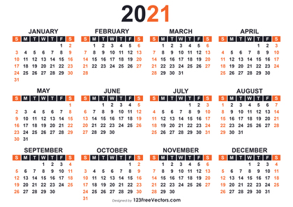 2021 Free Printable Calendar Templates