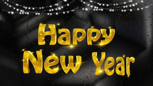 Gold Happy New Year HD Wallpaper