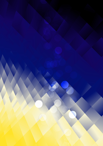 Blue Yellow and Black Polygonal Triangle Background Vector Graphic