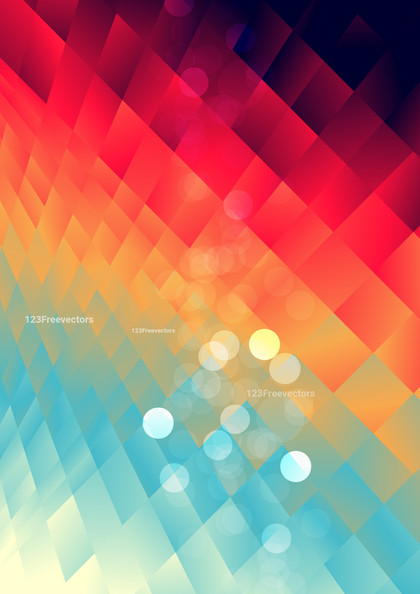 Red Orange and Blue Polygon Pattern Background