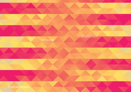 Pink and Yellow Geometric Triangle Background Vector Image