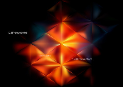 Abstract Black Red and Orange Triangular Background