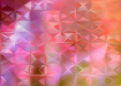 Green Orange and Pink Triangle Pattern Background Vector Graphic