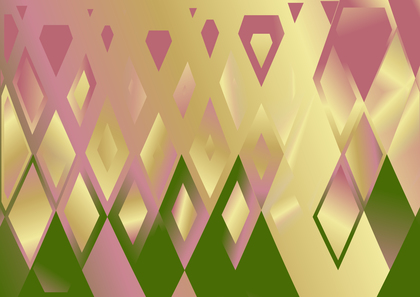 Pink Green and Yellow Triangle Background Illustration