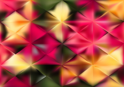 Pink Green and Yellow Geometric Triangle Background Graphic