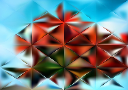 Abstract Red Green and Blue Geometric Triangle Background Vector Art