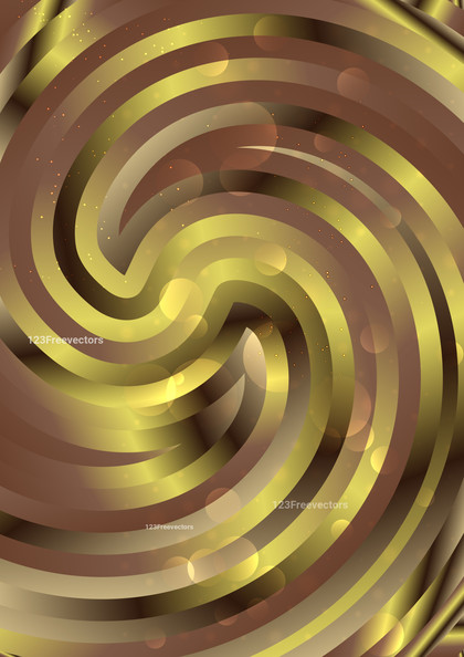 Abstract Brown and Gold Twirling Vortex Background