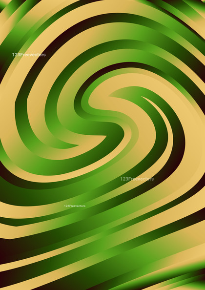 Brown and Green Twirling Background Vector Graphic