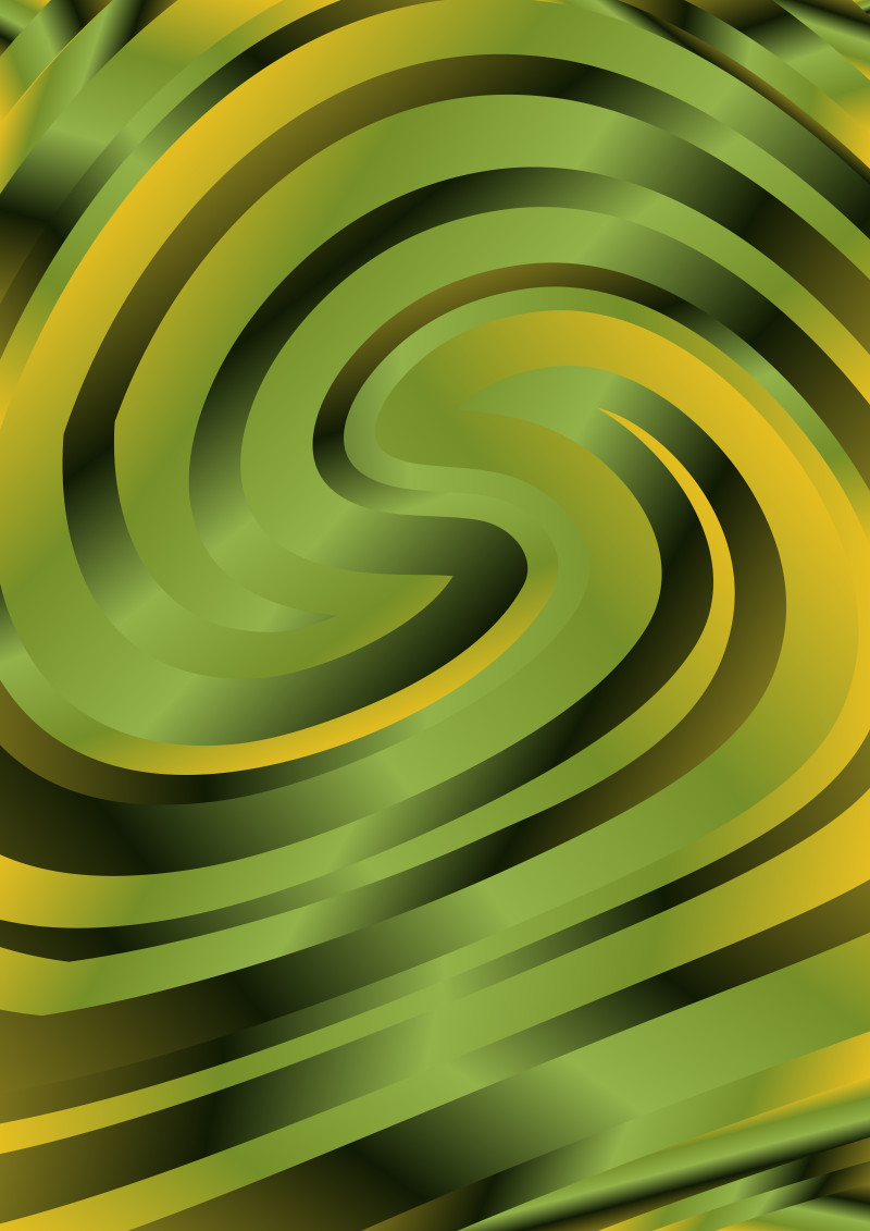 Abstract Green and Yellow Whirlpool Background Illustrator
